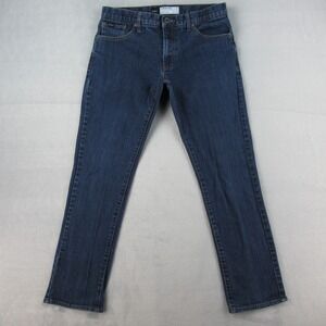 RVCA Daggers Slim Mens Jeans Size 32 Dark Wash Blue Denim M7DP14DA
